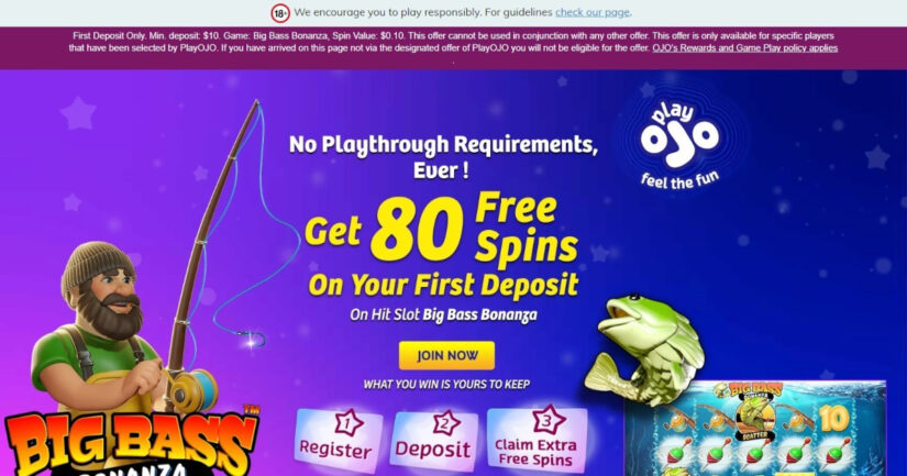 Welcome bonus at PlayOJO Casino