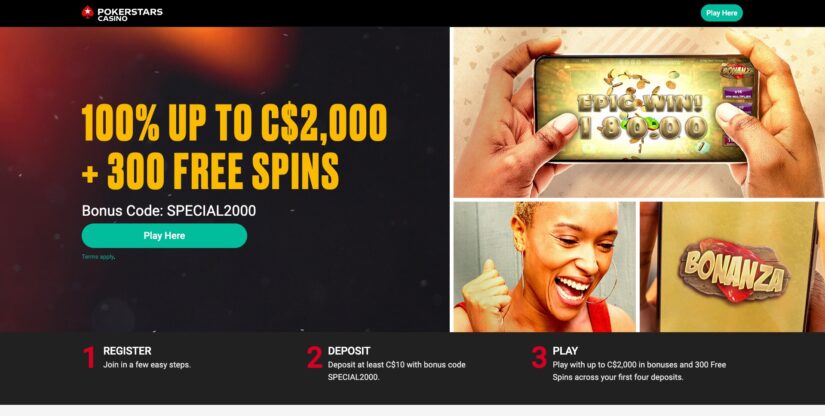 Welcome bonus at PokerStars