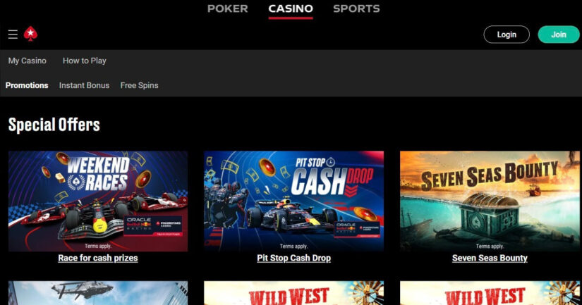 Promotions at PokerStars Casino Canada