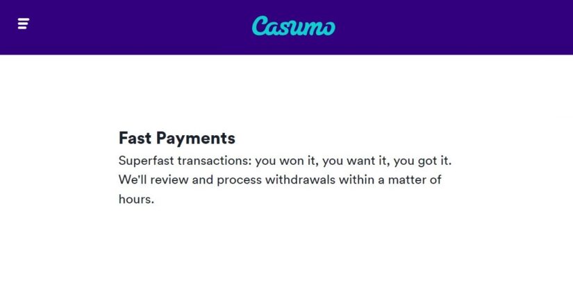 Fast withdrawal casino Canada