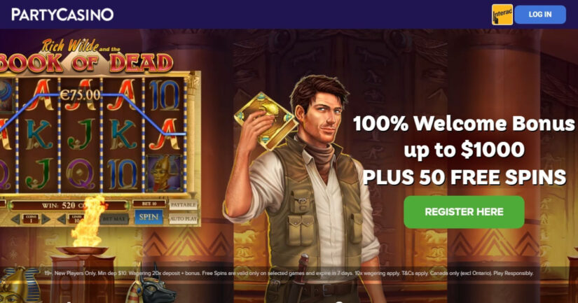 Welcome bonus at PartyCasino