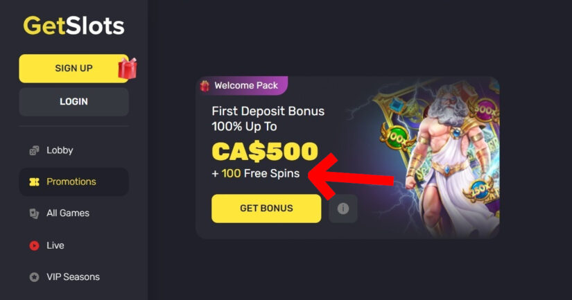 Get free spins as a first deposit bonus