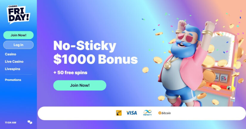 Welcome bonus at Casino Friday