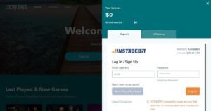 Complete the Instadebit casino deposit