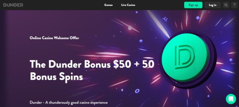 Dunder bonus casino