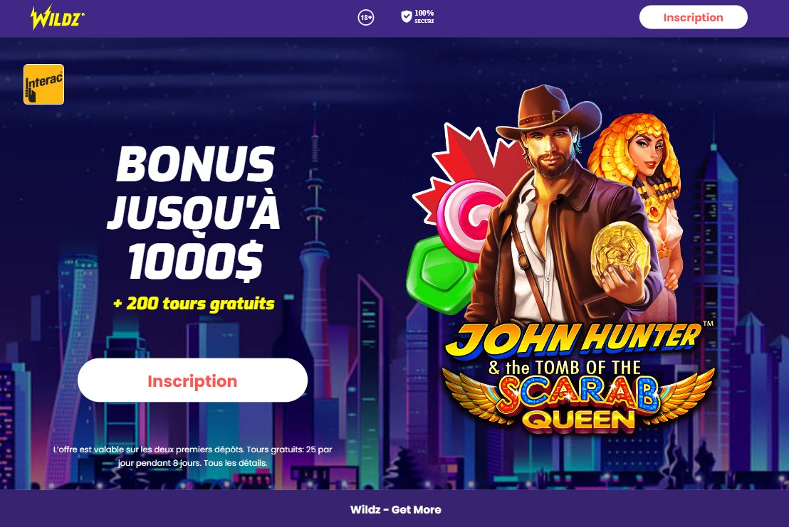 Wildz Casino - 100% bonus opptil 5000 kr + 200 freespins!