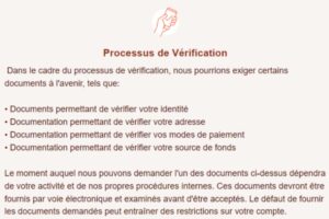 Document a faire vérifier pour un casino en ligne