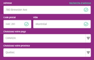 Enregistrement des coordonnées dans un casino en ligne québec