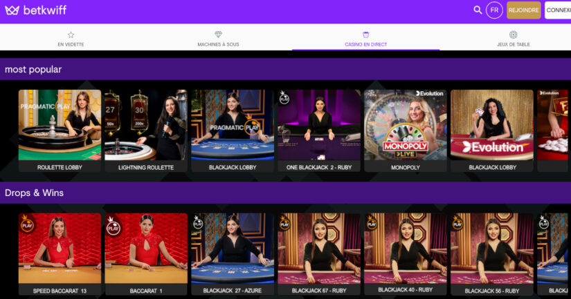 casino en direct chez Betkwiff