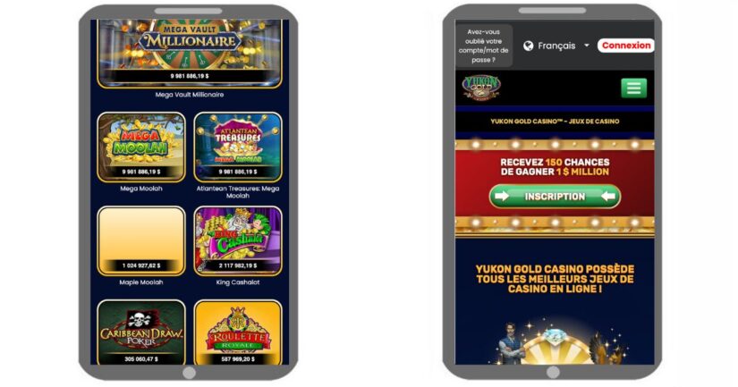 Casino sur version mobile du site yukon gold casino