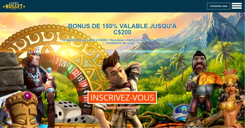 Bonus de bienvenue offert par Lucky Nugget Casino