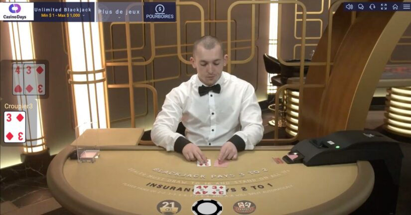 Blackjack en direct sur casinos en ligne au quebec