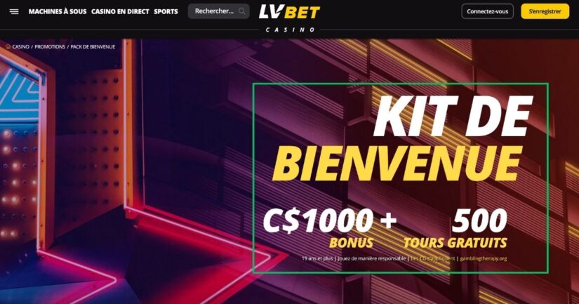 Exemple d'un kit de bienvenue dans un casino avec bonus d'inscription