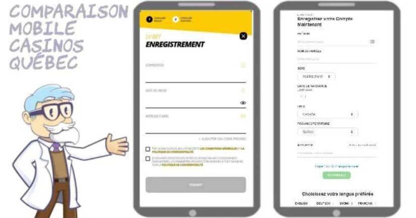 Comparaison de 2 versions mobile casinos Québec